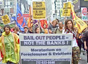 Wall Street April 3 & 4 ~ Bail Out the People, Not the Banks! Rain or Shine